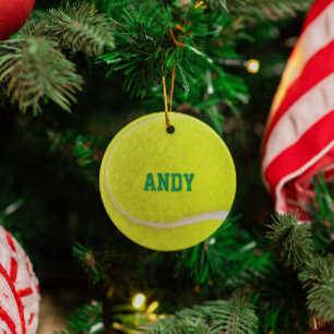 En Métal Ornement personnalisé de Tennis Lover