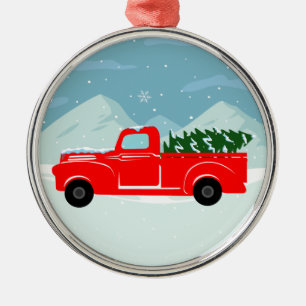 En Métal Ornement personnalisé rouge d'arbre de Noël de