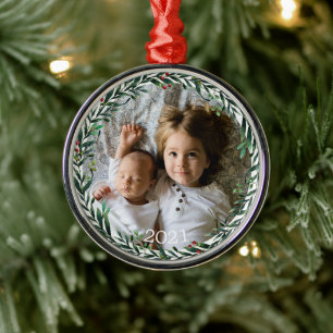 En Métal Ornement photo de la couronne de Noël