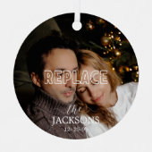 En Métal Ornement photo de Noël (Recto)