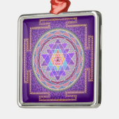 En Métal Ornement pourpre de Sri Yantra (Gauche)