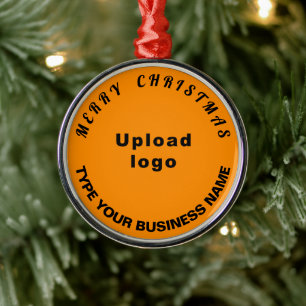En Métal Ornement rond couleur orange de Noël