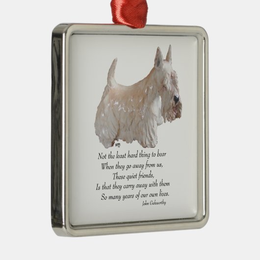 En Métal Ornement Scottie Keepsaké (Droite)