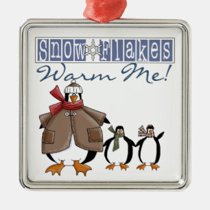 En Métal Snowflakes Warm Me Penguin Keepsaké Ornement