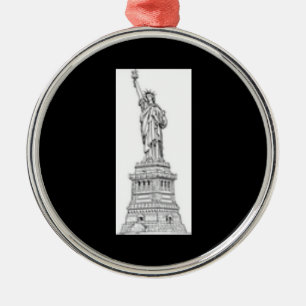 En Métal Statue de la Liberté Ornement de New York