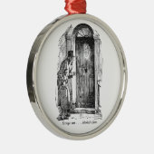 En Métal Un ornement de chant de Noël - le visage de Marley (Droite)