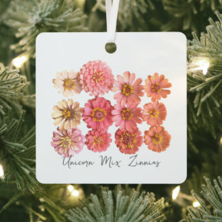 En Métal Unicorn Mix Zinnia Collage Ornement