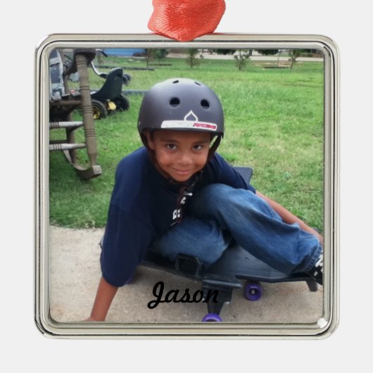 En Métal Votre ornement d'image de vacances (Devant)