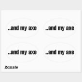 En mijn Ax Ovale Sticker (Vel)