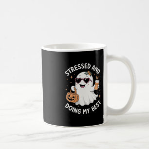 En mijn best doen grappige geest Halloween koffie Koffiemok