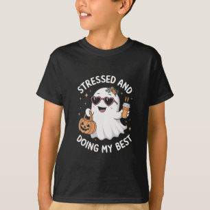 En mijn best doen grappige geest Halloween koffie T-shirt