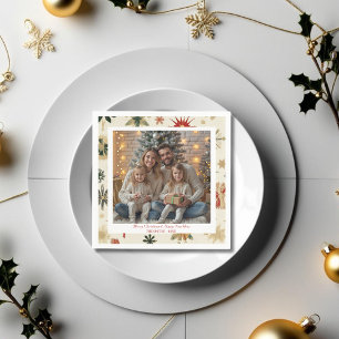 en moderne sneeuwvlokken servet