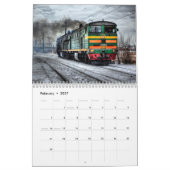  en moderne treinkalender kalender (Feb 2027)