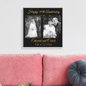  en moderne trouwfoto 50e Jubileum Canvas Afdruk (Insitu (Woonkamer))