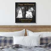  en moderne trouwfoto 50e Jubileum Canvas Afdruk (Insitu (Slaapkamer))