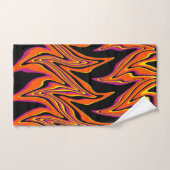 En noir, rose, orange et jaune (Serviette à main)