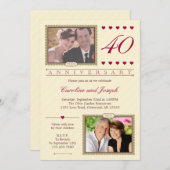 En nu 40th Wedding Jubileum Uitnodiging (Voorkant / Achterkant)
