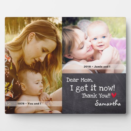 En nu, beste mam, ik snap het nu, bedankt fotoplaat (Voorkant)