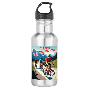 En nu laat ik de hamer vrouw fietsen vallen waterfles