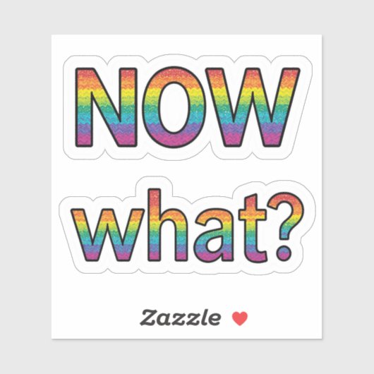 En nu? sticker (Vel)