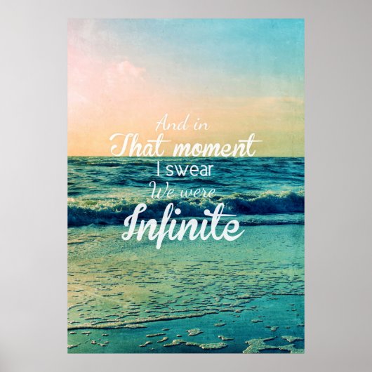 En op dat moment, zweer ik dat we oneindig waren. poster (Voorkant)