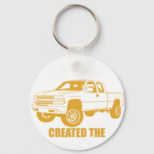 en op de 8e dag schiep god het vierkante lichaam e sleutelhanger