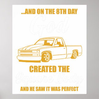 en op de vintageth dag creëerde god het vierkante poster