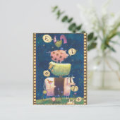 En op dit Boerderij Briefkaart (Staand voorkant)