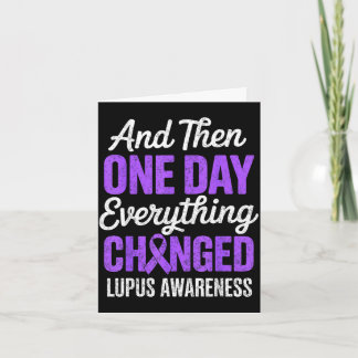 En op een dag veranderde alles lupus bewustzijn kaart