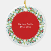 En ornement affectueux d'arbre de Noël de mémoire (Dos)