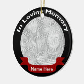 En ornement affectueux de photo de mémoire - noir (Gauche)