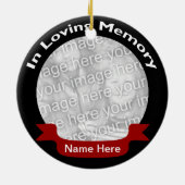 En ornement affectueux de photo de mémoire - noir (Dos)