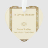 En ornement commémoratif 1 de photo faite sur (dos)