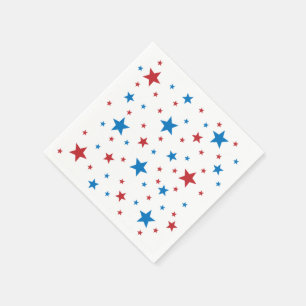 En Papier 4 juillet, Rouge Blanc et Bleu Étoiles, serviette