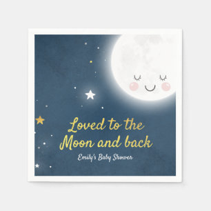 En Papier Aimé à la lune et à la serviette arrière de ba