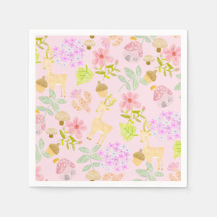 En Papier Aquarelle douce choses serviette rose.
