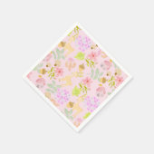 En Papier Aquarelle douce choses serviette rose. (Coin)