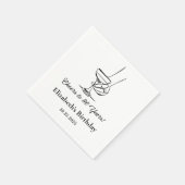 En Papier B&W moderne Cheers à 30 ans Anniversaire serviette (Coin)