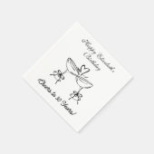 En Papier B&W moderne Cheers à 30 ans Anniversaire serviette (Coin)