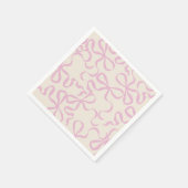 En Papier Baby shower de serviette rose élégant Coquette Bow (Coin)