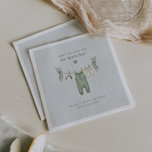 En Papier Bébé, nous t'aimons tellement Matcha ! Serviette e