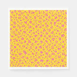 En Papier Belle serviette d'été ensoleillée avec point rose