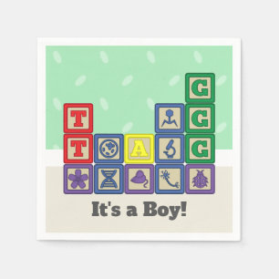 En Papier Blocs de Baby shower du futur biologiste serviette
