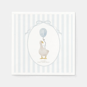 En Papier Blue One Silly Goose Anniversaire partie serviette