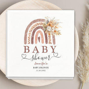 En Papier Boho Rainbow   Serviette de Baby Shower Genre Neut