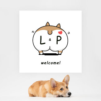 En Papier Boissons sur la serviette Corgi