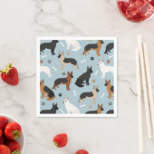 En Papier Bones bergers allemands et serviettes de serviette (En situation)