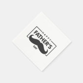 En Papier Bonne Fête des pères Moustache | Serviette de tabl (Coin)
