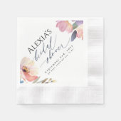 En Papier Bright Peony Douche Conception de serviette (Devant)