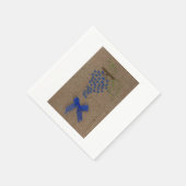 En Papier Broderie à la main raisins serviette (Coin)